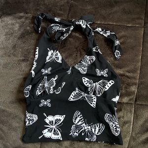 soft, comfortable, No Boundaries, tie adjust, stretchy butterfly top